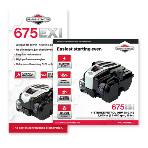 Briggs & Stratton engine specification graphics