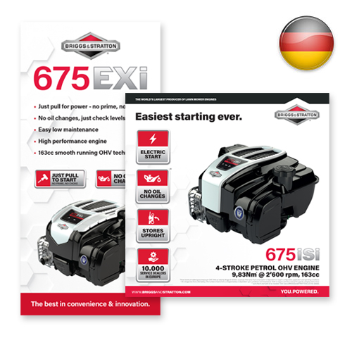 Briggs & Stratton engine specification graphics German