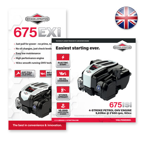 Briggs & Stratton engine specification graphics English