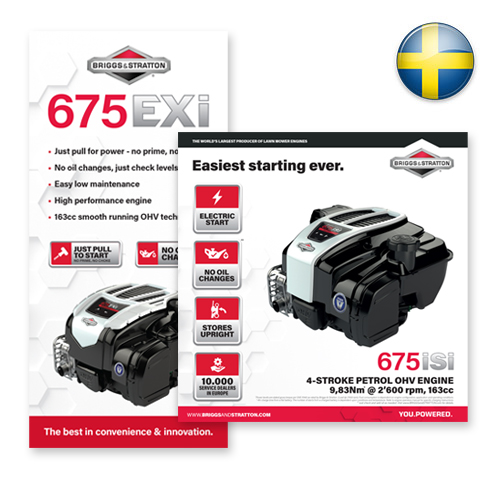 Briggs & Stratton engine specification graphics Swedish